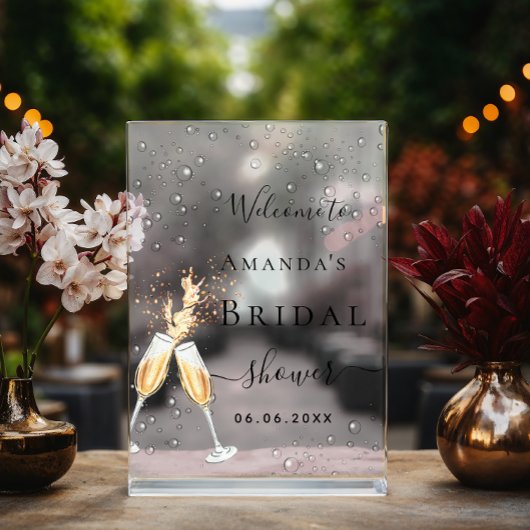 応援ブーブリーブランチブライダルシャワー歓迎 アクリルサイン