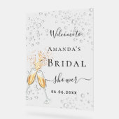 応援ブーブリーブランチブライダルシャワー歓迎 アクリルサイン (傾斜)