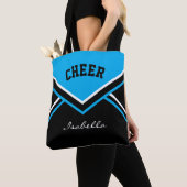 応援ベビーブルーチアリーダーの衣装 トートバッグ (クローズアップ)