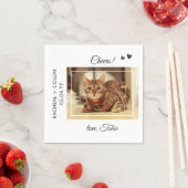 応援ペット写真テンプレートキャットドッグカクテル スタンダードカクテルナプキン (インサイチュ)