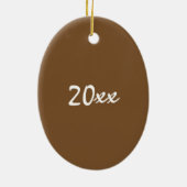 応援ホリデーエッグノグエッグノグクリスマスドリンク セラミックオーナメント (裏面)