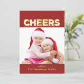 応援ホリデーフォトカードラベル図形 シーズンカード (スタンド正面)