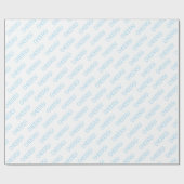 応援ホワイトベビーブルーラッピング紙 ラッピングペーパー (フラット)