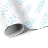 応援ホワイトベビーブルーラッピング紙 ラッピングペーパー (ロールコーナー)