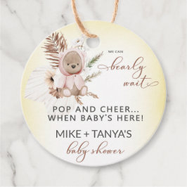 応援ポップ・アートのはbearly wait boho bear girl shour。 フェイバータグ