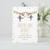 応援マイデールl金ゴールドスクリプトクリスマスおもしろい 招待状 (スタンド正面)