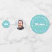 応援マイルストーン誕生日カスタムパーティー コンフェッティ (裏面)