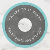 応援マイルストーン誕生日パーティー ワイングラスタグ (正面)