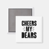 応援マイ親愛ハンドドロータイポグラフィデザイン マグネット (正面/裏面)