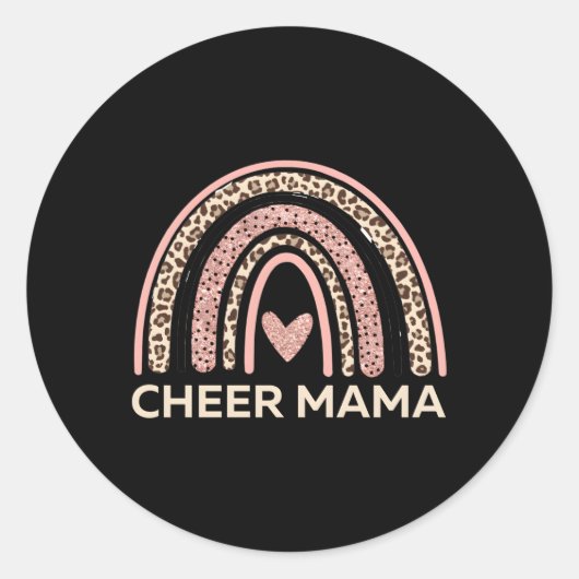 応援マチアママCheerleader Mom ラウンドシール (正面)