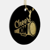 応援ママチアリーティングフェイク金ゴールド セラミックオーナメント (右)