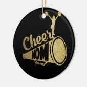 応援ママチアリーティングフェイク金ゴールド セラミックオーナメント (左)