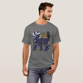 応援ママネイビーレオパード応援ポムズ Tシャツ (正面フル)