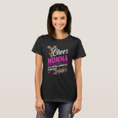 応援ママ最大ファンレオパード印刷とPom Pom Tシャツ (正面フル)