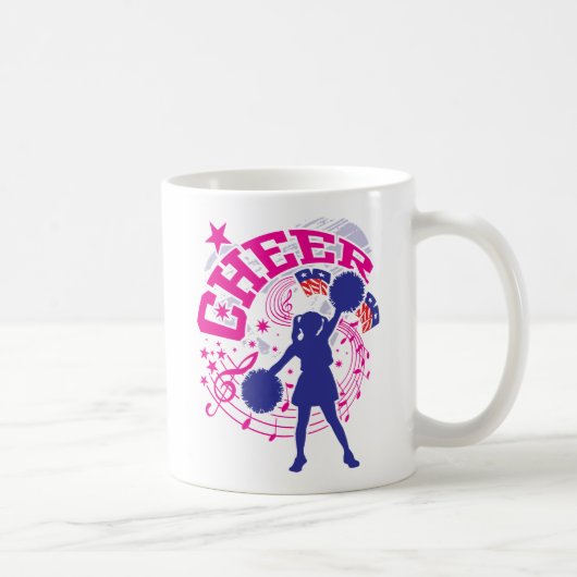 応援ママ、チアリーダー コーヒーマグカップ (右)