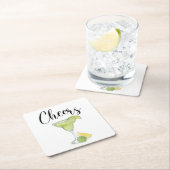 応援マルガリータ スクエアペーパーコースター (インサイチュ)