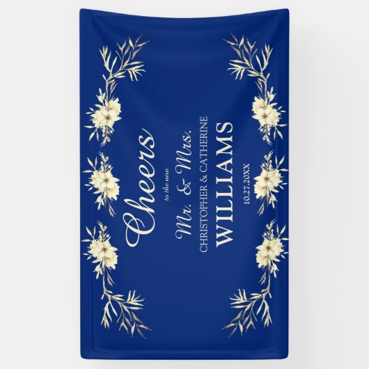 応援ミセス・ブルーフローラ結婚ズ 横断幕 (縦)