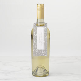 応援ミニマリストグレーホリーパターン ボトルネックタグ