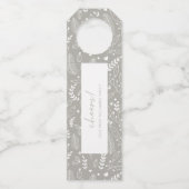 応援ミニマリストグレーホリーパターン ボトルネックタグ (正面)