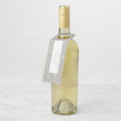 応援ミニマリストグレーホリーパターン ボトルネックタグ (アングル)