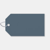 応援ミニマルデュスキーブルースクリプトカスタムウェディング ギフトタグ (裏面横)