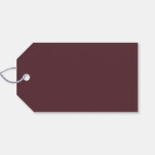 応援ミニマルブルゴーニュ文字カスタムウェディング ギフトタグ (裏面横)