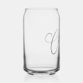 応援ミニマル白黒スクリプトカスタムウェディング ガラス缶 (右)