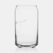 応援ミニマル白黒スクリプトカスタムウェディング ガラス缶 (左)