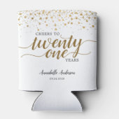 応援モダンから金ゴールドへ白紙吹雪21歳の誕生日 缶クーラー (裏面)