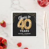 応援モダンから40年誕生日ナプキンス スタンダードカクテルナプキン (インサイチュ)