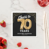 応援モダンから70年アダルト誕生日ナプキンス スタンダードカクテルナプキン (インサイチュ)