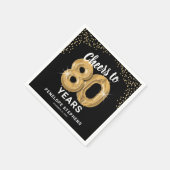 応援モダンから80年アダルト誕生日ナプキンス スタンダードカクテルナプキン (角)