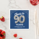応援モダンから90年アダルト誕生日ナプキンス スタンダードカクテルナプキン (インサイチュ)
