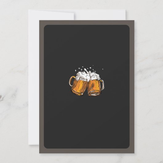 応援モダンとビール30th誕生日招待状 招待状 (裏面)