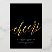 応援モダンの非写真事業ブラッククリスマス 箔シーズンカード (正面)