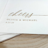 応援モダンエレガントタイポグラフィ結婚ズ 箔ナプキン