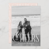 応援モダンクリスマスフォトミニマルデザイン シーズンカード (正面/裏面)