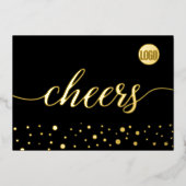 応援モダンスエレガントクリッ企業のトロゴ金ゴールド 箔シーズンカード (正面)