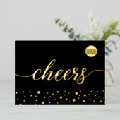 応援モダンスエレガントクリッ企業のトロゴ金ゴールド 箔シーズンカード (立ち正面)