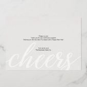 応援モダンスエレガントクリッ企業のトロゴ金ゴールド 箔シーズンカード (裏面)