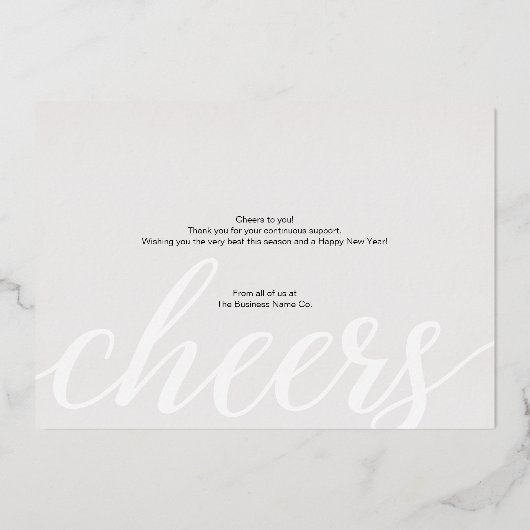 応援モダンスエレガントクリッ企業のトロゴ金ゴールド 箔シーズンカード (裏面)