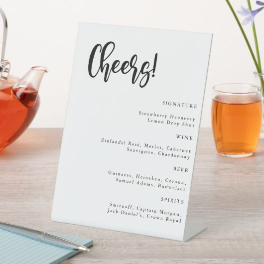 応援モダンミニマシンプルリスト結婚のバー記号 台座サイン (インサイチュ)