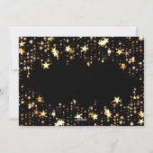 応援モダン写真と金ゴールド縁ど新年 シーズンカード (裏面)