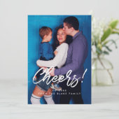 応援モダン年始の家族の写真カード シーズンカード (スタンド正面)