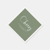 応援モダン書道結婚の スタンダードカクテルナプキン (角)