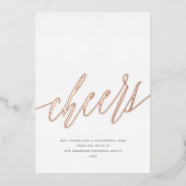 応援モダン非写真事業金ゴールドクリスマス 箔シーズンカード (正面)