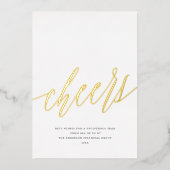 応援モダン非写真事業金ゴールドクリスマス 箔シーズンカード (正面)