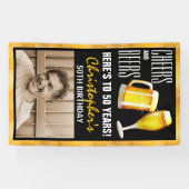 応援モダン&ビアーフォトバースデーパーティードア 横断幕 (横)