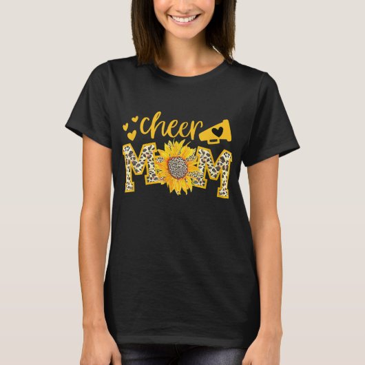 応援モマメガホンかわいいヒマワリョウcheetah tシャツ (正面)