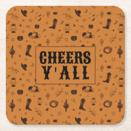 応援ヤール西洋模様 スクエアペーパーコースター